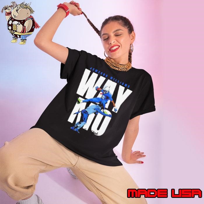 Waymo Jameson Williams player Detroit Lions NFL hurdles signature Ladies tee