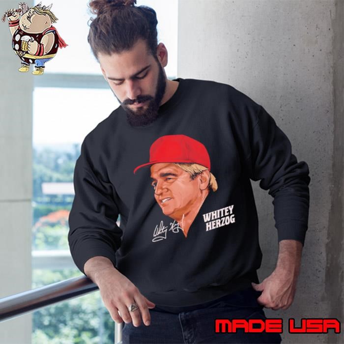 Whitey herzog profile American professional baseball outfielder Sweatshirt