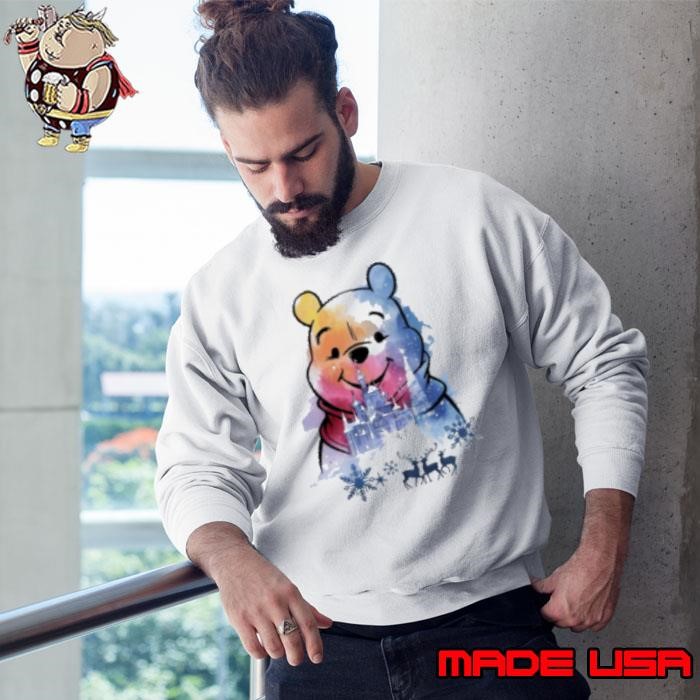 Winnie the Pooh Castle Snowflakes Christmas 2024 Sweatshirt