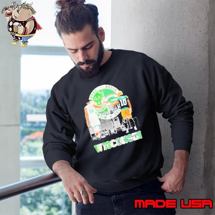 Wisconsin Milwaukee Bucks Antetokounmpo x Green Bay Packers Love Signatures Sweatshirt
