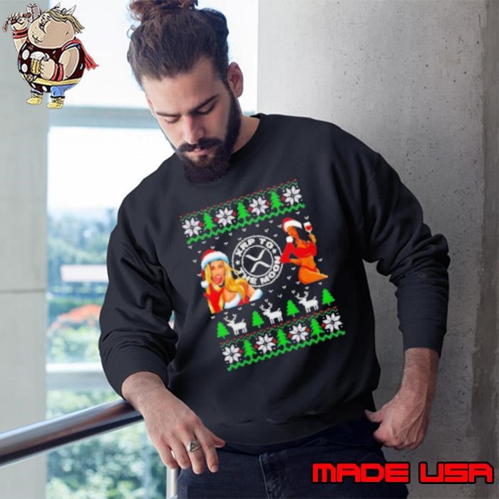 XRP to the moon ugly Christmas Sweatshirt