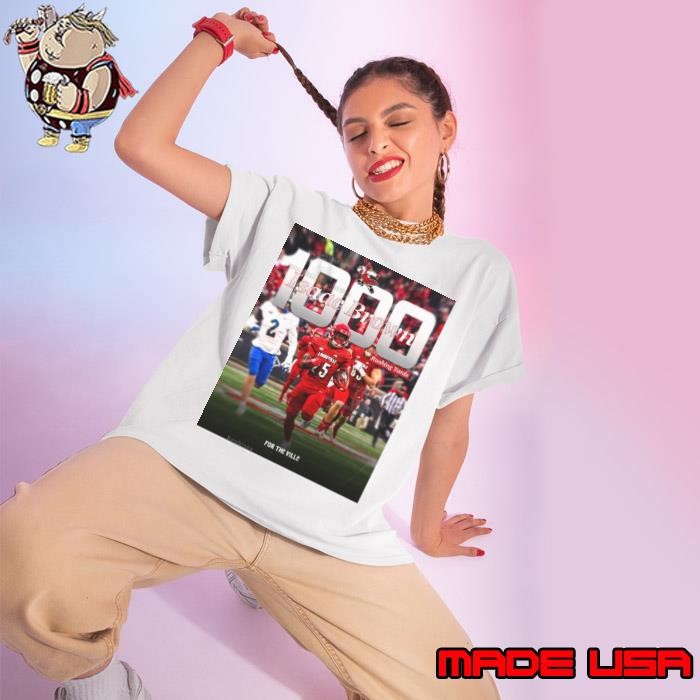 ouisville Cardinals Isaac Brown The First True Freshman 1000 Rushing Yards Poster Ladies tee
