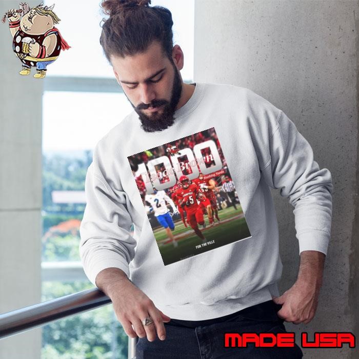 ouisville Cardinals Isaac Brown The First True Freshman 1000 Rushing Yards Poster Sweatshirt