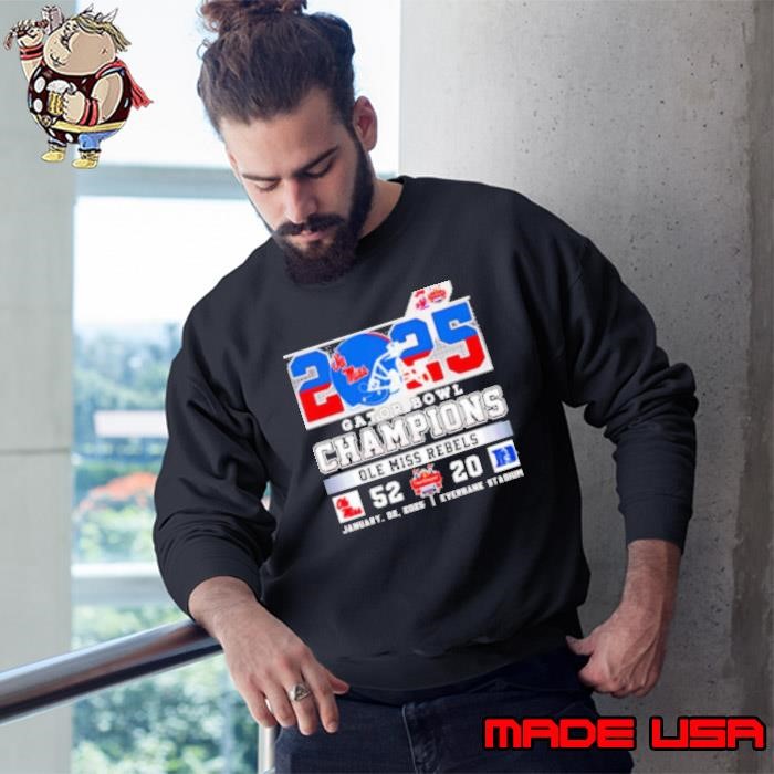 2025 Gator Bowl Champions Ole Miss Rebels helmet Sweatshirt