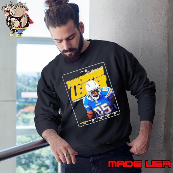 All time Nfl Touchdown Leader Riddell For Tight Ends Chargers Sweatshirt