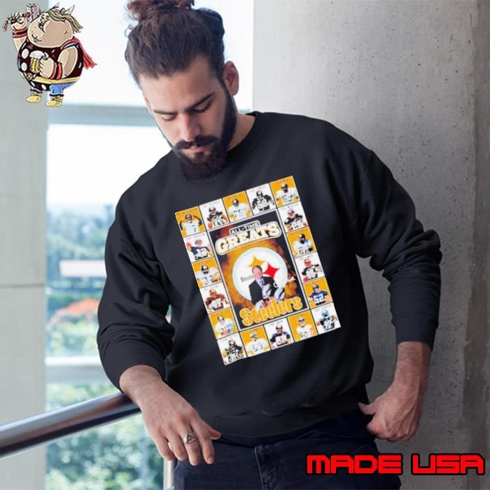 All time greats Pittsburgh Steelers Ben Roethlisberger Troy Polamalu Joe Greene Jack Lambert signatures Sweatshirt