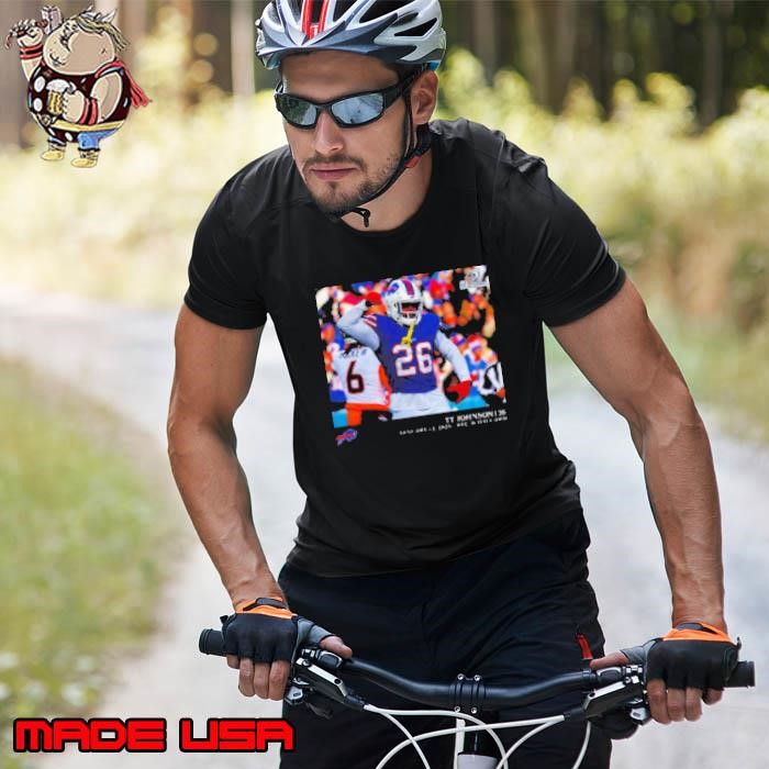 Buffalo Bills Ty Johnson Black NFL Flash Features Wild Card Unisex