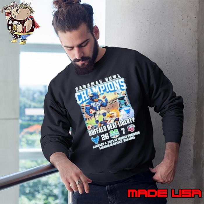 Buffalo Bulls Bahamas Bowl Champions Beat Liberty 2025 Mascot Sweatshirt
