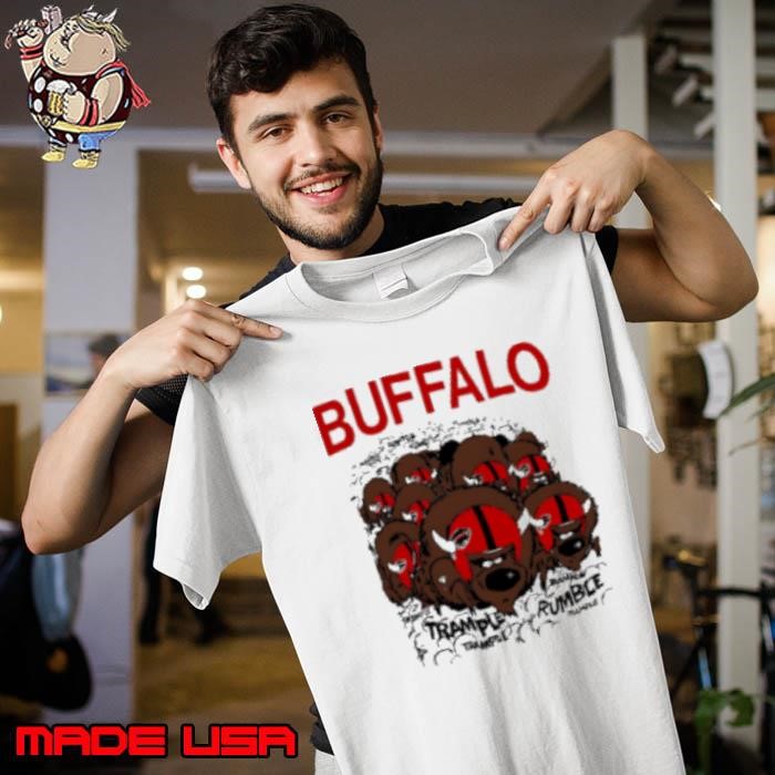 Buffalo Football trample rumble design cartoon vintage Unisex
