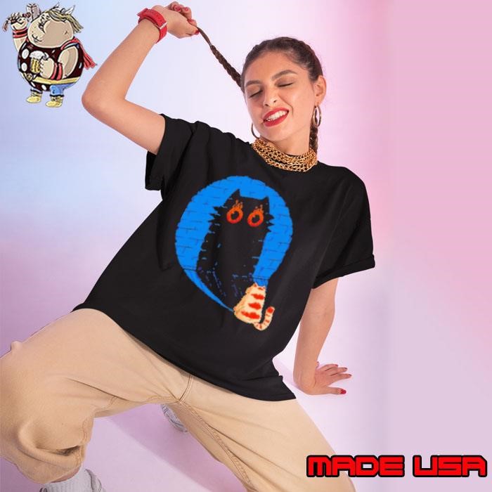 Cat the darkness stares back Ladies tee