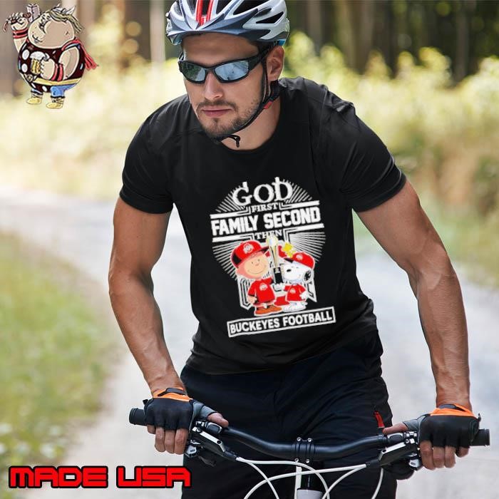 Charlie Brown and Snoopy God first family second then Buckeyes football shirt - Copy Unisex