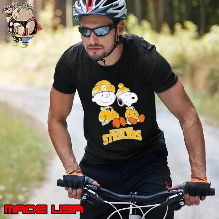 Charlie Brown and Snoopy sitting Pittsburgh Steelers Unisex