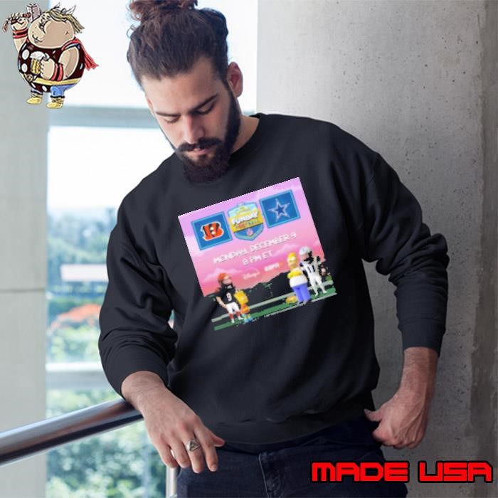 Cincinnati Bengals vs Dallas Cowboys The Simpsons Funday Football Monday Dec 9 2024 Sweatshirt