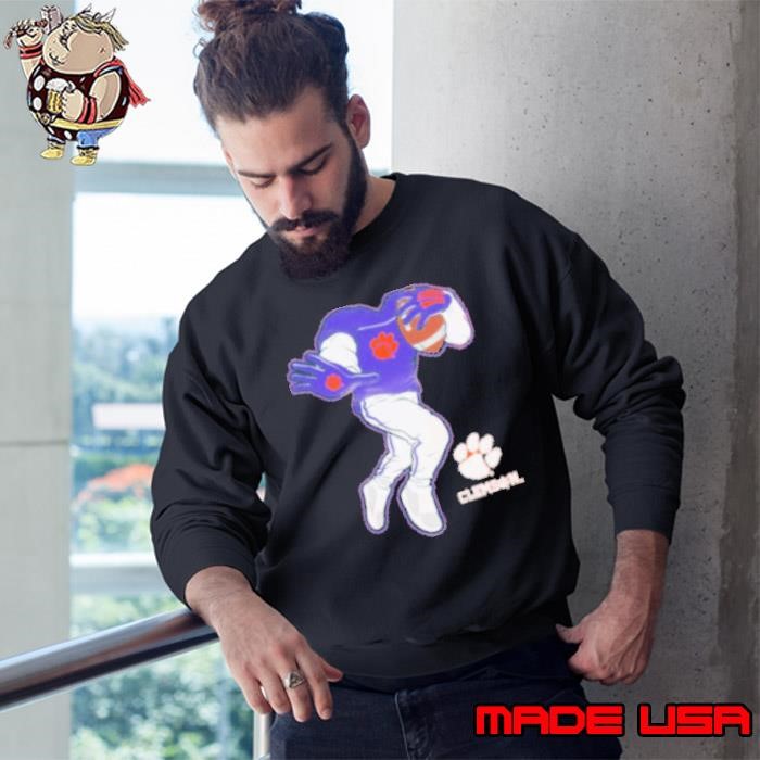 Clemson Tigers Yard Rush II Football Player Sweatshirt