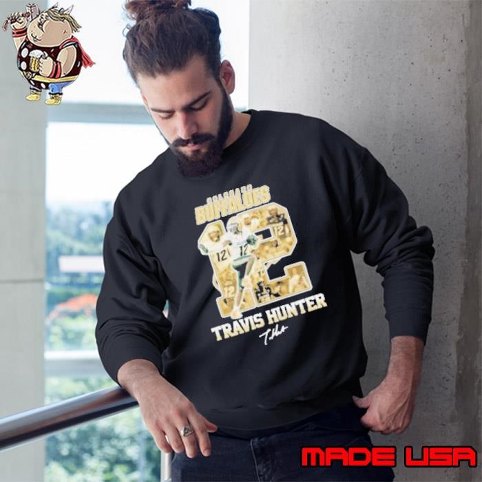 Colorado Buffaloes 12 Travis Hunter Heisman Player Sweatshirt
