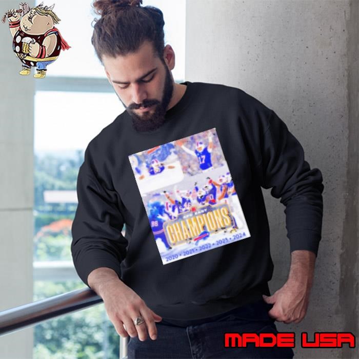 Congratulations Buffalo Bills AFC East championss for the 5th year straight 20 21 22 23 24 Sweatshirt