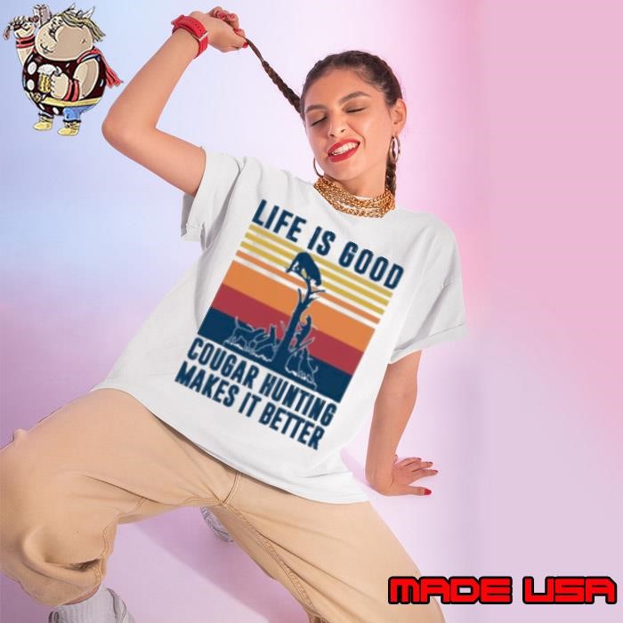 Cougar Hunting Gifts Men Women Mountain Lion Hunter Ladies tee