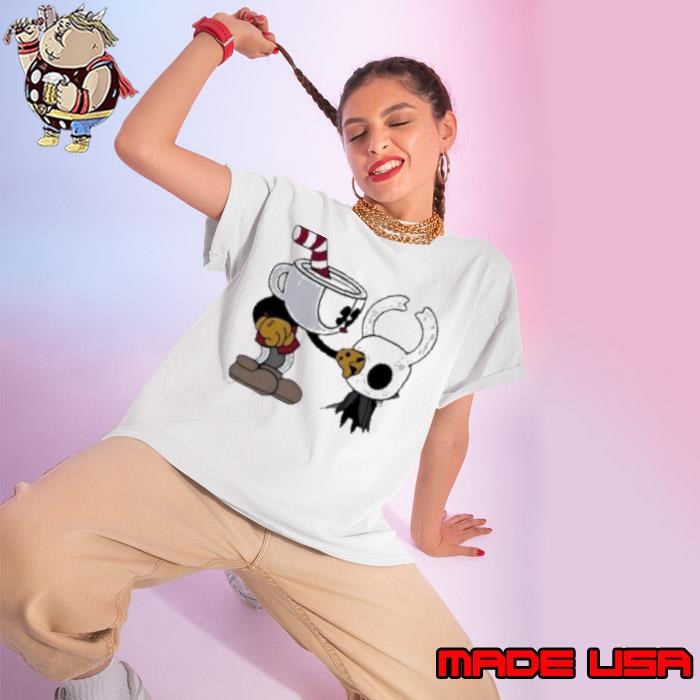 Cuphead and The Knight Hollow Knight Ladies tee