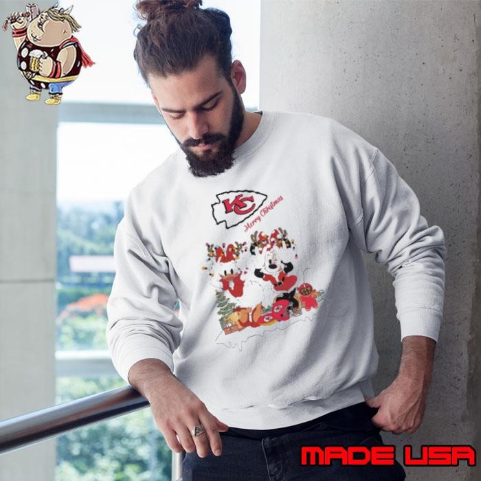 Daisy And Minnie Merry Christmas Kansas City Chiefs Sweatshirt