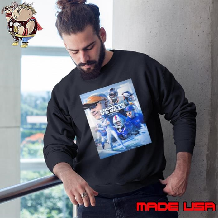 Denver Broncos Vs Buffalo Bills NFL Wild Card Sunday 2025 NFL on CBS Sports Poster Sweatshirt