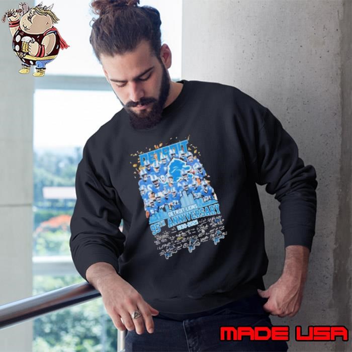 Detroit Lions 95th Anniversary 1930 2025 For Fans Limited T Sweatshirt