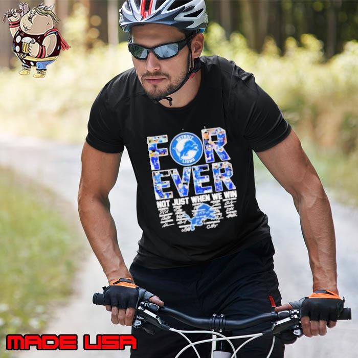 Detroit Lions forever not just when we win Dam Campbell Jared Goff Penei Sewell football signatures Unisex