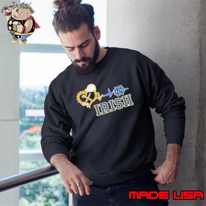 Engineer heartbeat Notre Dame Fighting Irish Sweatshirt