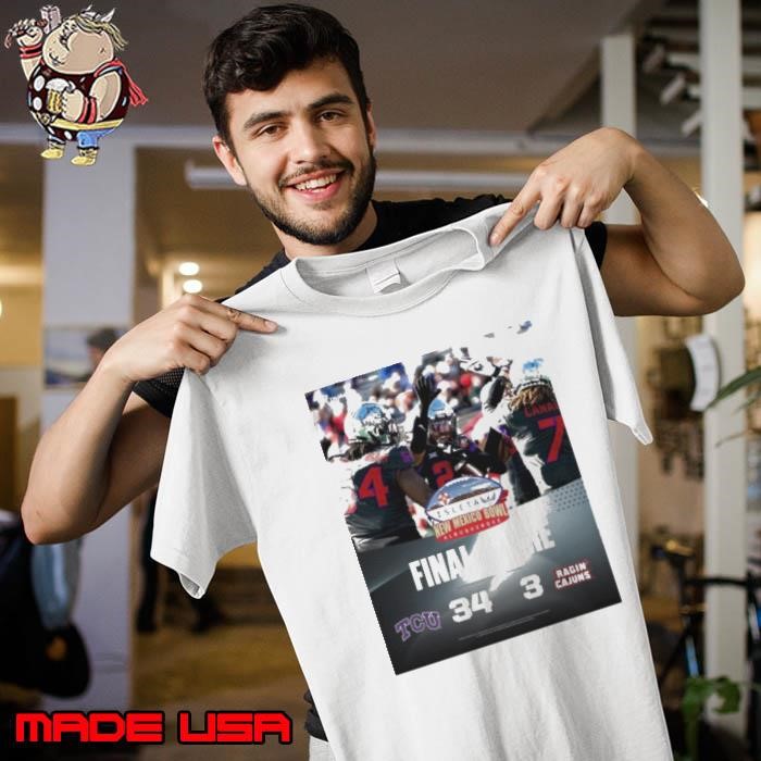Final Score TCU Horned Frogs Vs Louisiana Ragin Cajuns 34 3 Score New Mexico Bowl Riff Ram Bah Zoo Poster Unisex