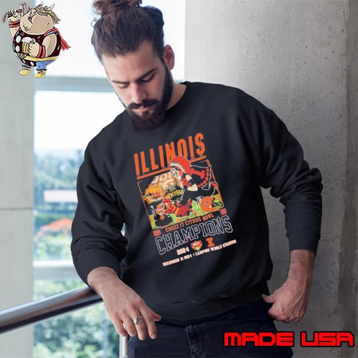 Illinois 2024 Cheez It Citrus Bowl Champions Mascot Sweatshirt