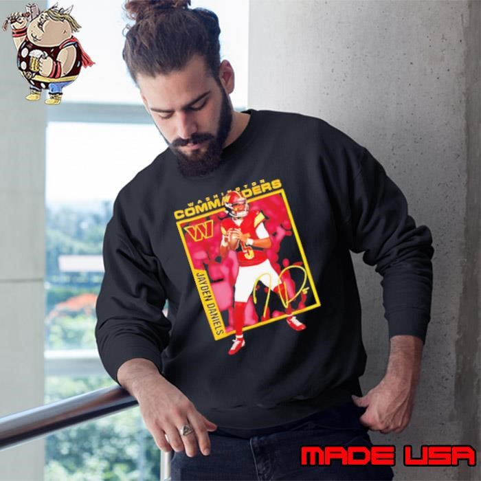 Jayden Daniels Washington Commanders signature card Sweatshirt