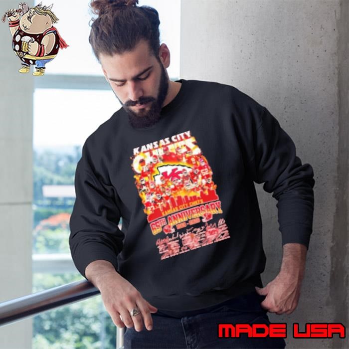 Kansas City Chiefs 65th Anniversary 1960 2025 Skyline Signatures Sweatshirt