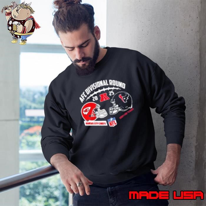 Kansas City Chiefs Vs Houston Texans Head To Head AFC Divisional Round 2024 25 NFL Playoffs Sweatshirt