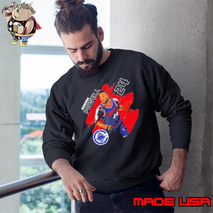 Los Angeles Clippers 24 Norman Powell stripes graphic Sweatshirt