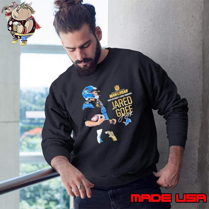 Man of the Year Detroit Lions QB Jared Goff signature Sweatshirt