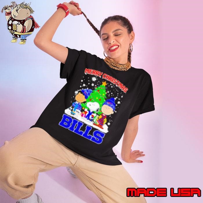 Merry Christmas Buffalo Bills Snoopy and Charlie Brown Shirt