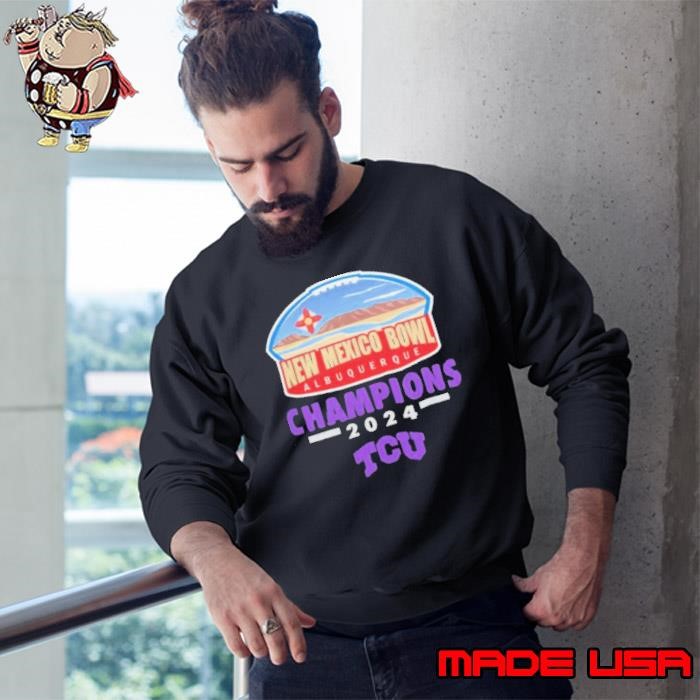 New Mexico Bowl Shop TCU Horned Frogs Football 2024 Isleta New Mexico Bowl Champions Sweatshirt