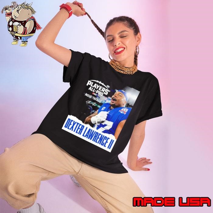 New York Giants Dexter Lawrence II Players’ All-Pro NFLPA Nose Tackle Signature Poster Ladies tee