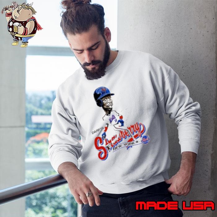 New York Mets Vintage 80s Darryl Strawberry cartoon vintage Sweatshirt