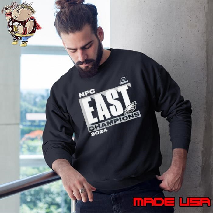 Philadelphia Eagles 2024 NFC East Division Champions Big & Tall Conquer T Sweatshirt