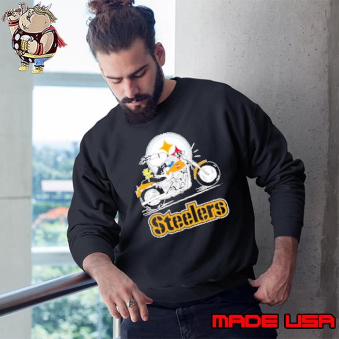 Pittsburgh Steelers Cool Snoopy riding motor Sweatshirt
