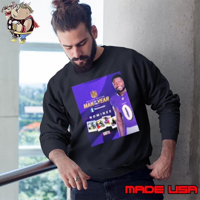 Roquan Smith Baltimore Ravens Walter Payton Man of the Year nominee Sweatshirt