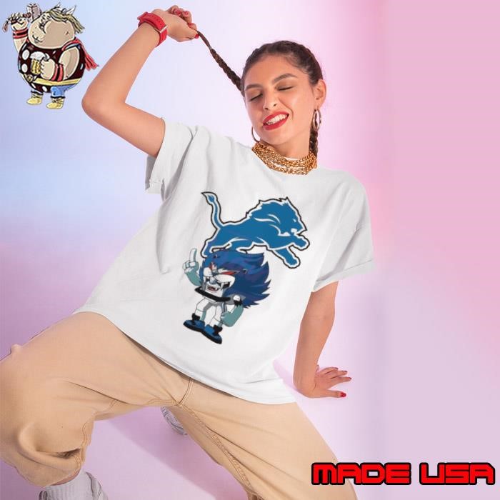 Rush Zone Detroit Lions NFL Cartoon Character 2025 Ladies tee