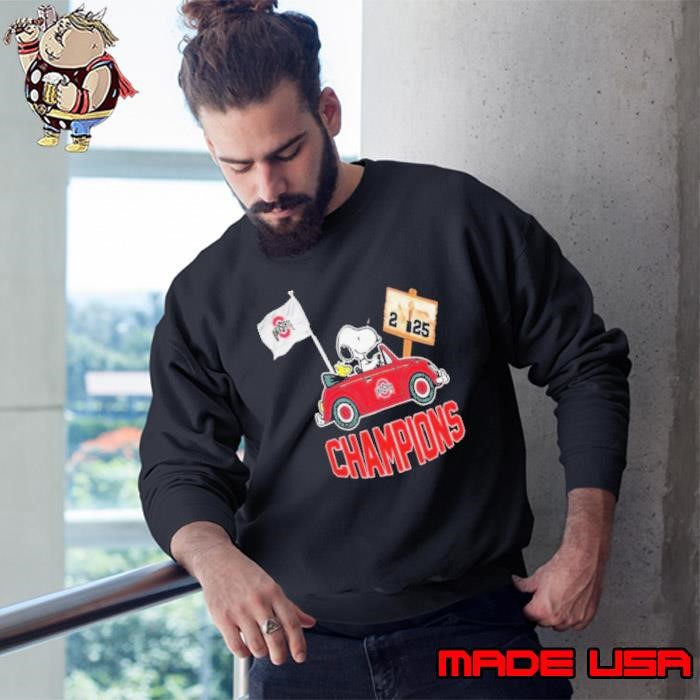 Snoopy And Woodstock Ohio State Buckeyes National Bowl Champions College Football NCAA Season 2024 2025 Sweatshirt