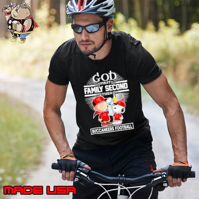 Snoopy God first family second then Buccaneers football Unisex