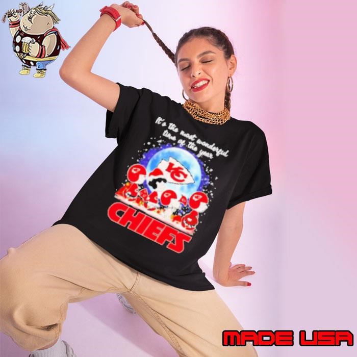 Snoopy and Charlie Brown Friends It's the most wonderful time of the year Chiefs Ladies tee