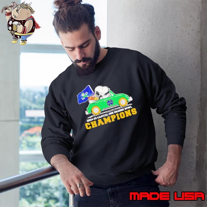 Snoopy driving car 2024 25 Capital One Orange Bowl Champions Sweatshirt