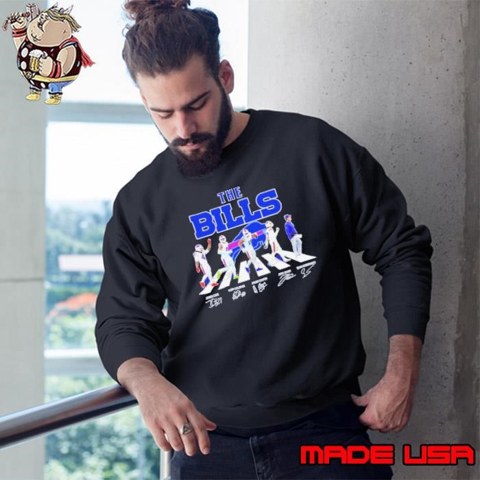 The Buffalo Bills Road Sean Mcdermott Josh Allen Amari Cooper Keon Coleman and James Cook Signatures Sweatshirt