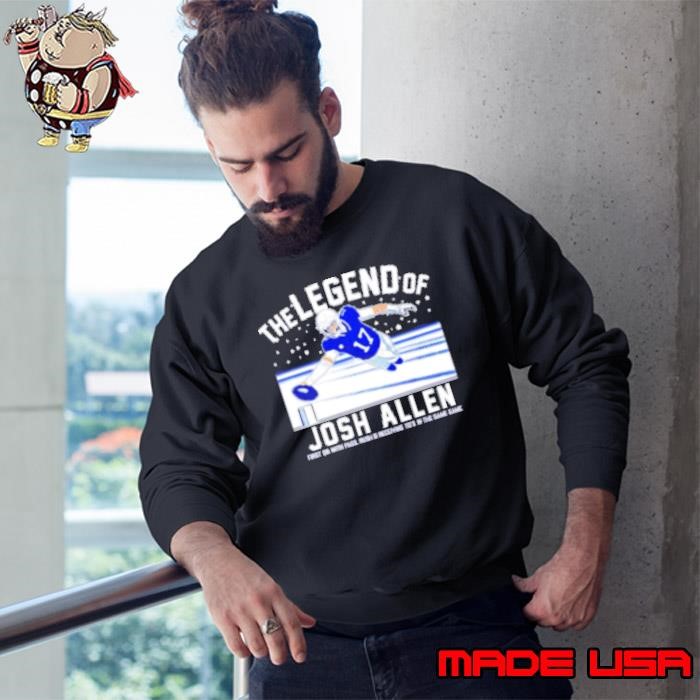 The legend of Josh Allen first QB pass rush receiving TD's in game Sweatshirt