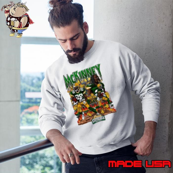 Xavier McKinney 29 Green Bay Packers Football flames cheese art Sweatshirt