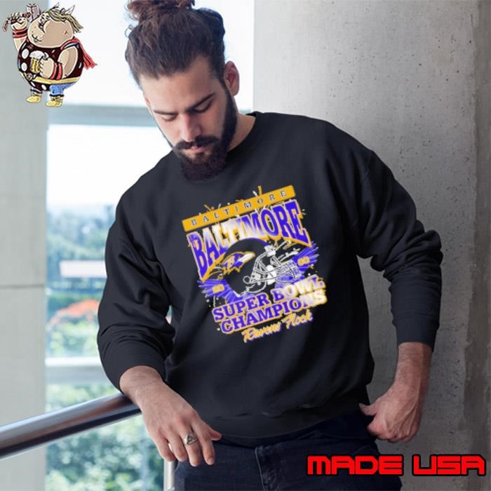 Baltimore Ravens Super Bowl Champions Raven Hock Sweatshirt